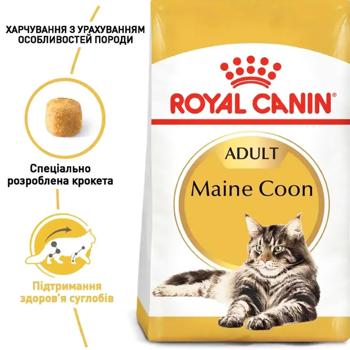 Набор корма Royal Canin Adult для кошек породы мейн-кун сухой 2кг + влажный 4шт х 85г - купить, цены на MasterZoo - фото 4