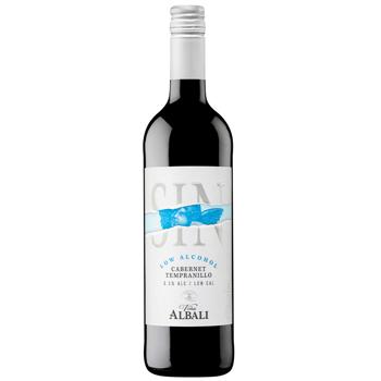 Вино Vina Albali Cabernet Tempranillo червоне напівсухе безалкогольне 0,75л - купити, ціни на WINETIME - фото 1