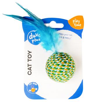 Duvo+ Ball with Feathers Toy for Cats 18x4.5x4.5cm - buy, prices for MasterZoo - photo 1