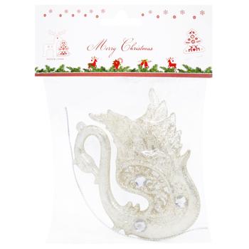 Swan with Stones Christmas Tree Pendant 9*9.5cm - buy, prices for Tavria V - photo 1