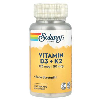 Solaray Soy-Free Vitamins D3 and K2 120 capsules - buy, prices for Biotus - photo 1