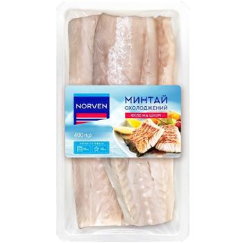 Минтай Norven филе на коже 400г - купить, цены на - фото 1