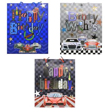 Пакет подарочный бумажный 26*32*10см 077M-5985 - купить, цены на Таврия В - фото 1