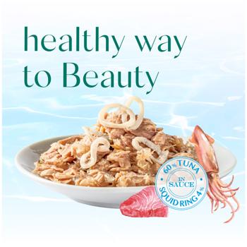 Optimeal Beauty Podium Wet Food with Tuna and Squid for Care of Hair and Teeth in Cats 70g - buy, prices for - photo 2