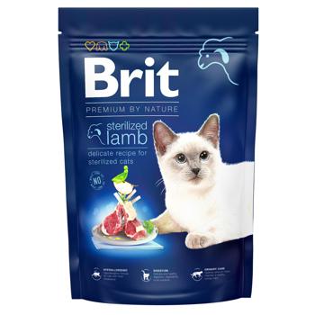 Корм сухой Brit Premium с ягненком для стерилизованных кошек 1,5кг - купить, цены на КОСМОС - фото 1