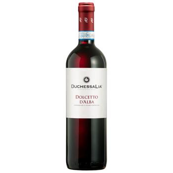 Вино DuchessaLia Dolcetto D’alba DOC красное сухое 12,5% 0,75л - купить, цены на Чудо Маркет - фото 1