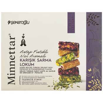 Minnettar Assorted Pomegranates with Pistachios Turkish Delight 300g - buy, prices for Tavria V - photo 1