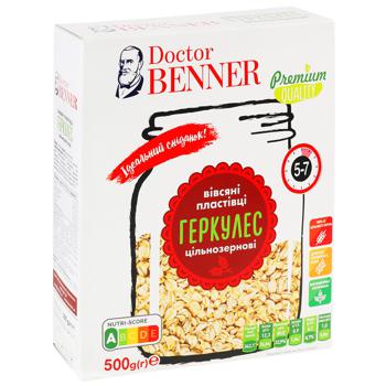 Doctor Benner Hercules Whole Grain Oat Flakes 500g - buy, prices for Auchan - photo 1