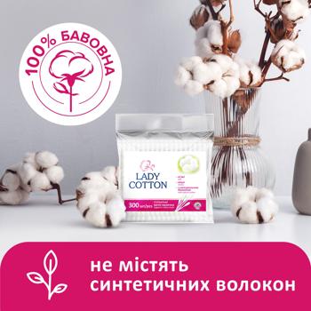 Палочки ватные Lady Cotton в полиэтиленовом пакете 300шт - купить, цены на Cупермаркет "Харьков" - фото 3