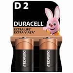 Батарейки Duracell D щелочные 2шт