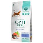 Optimeal Dry Food with Salmon for Sterilized Cats 10kg