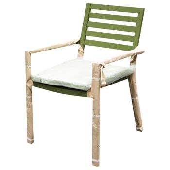 Metro Professional Slat Chair with Cushion Green