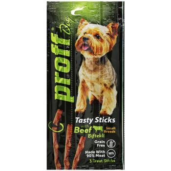 Лакомство для собак Proff Dog с говядиной жевательные палочки для малых пород 3шт 15г - купить, цены на NOVUS - фото 1