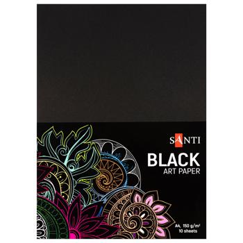 Santi A4 Black Drawing Paper 10 Sheets - buy, prices for Auchan - photo 1