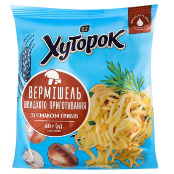 Khutorok Instant Vermicelli with Mushroom Flavor 60g - buy, prices for Ideal - photo 1