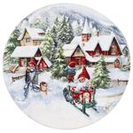 Provence Snowy Winter Tapestry Napkin with Velor 35cm