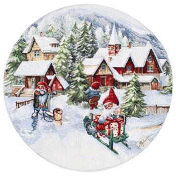 Provence Snowy Winter Tapestry Napkin with Velor 35cm - buy, prices for - photo 1