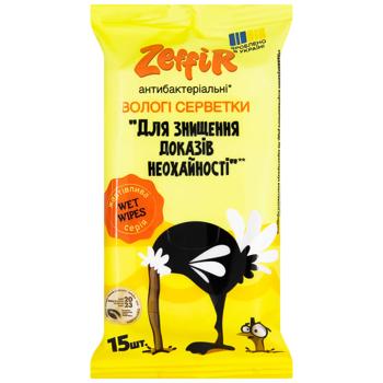 Zeffir Antibacterial Wet Wipes To Destroy Evidence of Untidiness 15pcs - buy, prices for EKO Market - photo 1