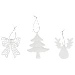 Прикраса ялинкова Actuel пластикова біла 9-12см в асортименті