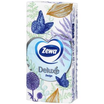 Хусточки носові Zewa Deluxe паперові 3-х шарові 10шт - купити, ціни на КОСМОС - фото 6