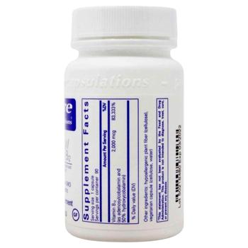 Вітамін B12, Adenosyl/Hydroxy B12, Pure Encapsulations, 2000 мкг, 90 капсул - купити, ціни на Біотус - фото 2