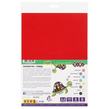 Zibi Matte Corrugated Cardboard А4 8 colors - buy, prices for Za Raz - photo 1