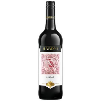 Вино Hardys Stamp Shiraz красное сухое 11% 0,75л - купить, цены на ЕКО Маркет - фото 1