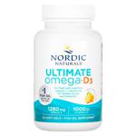 Рыбий жир и витамин Д3 Nordic Naturals Ultimate Omega-D3 со вкусом лимона 1000мг 60 гелевых капсул