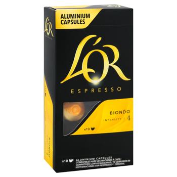 L'or Espresso Biondo Coffee in Capsules 10pcs*5.2g