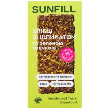 Хлебцы Sunfill со шпинатом и зеленой гречкой 91г - купить, цены на - фото 2
