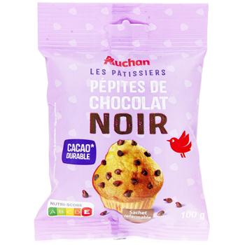 Краплі Auchan шоколадні 100г - купити, ціни на Auchan - фото 1