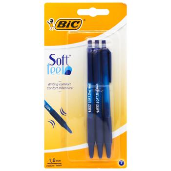 ВІС Soft Feel Click Grip pen 3pcs