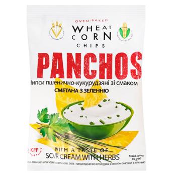 Чипсы Panchos со вкусом сметаны и зелени 82г - купить, цены на Auchan - фото 1