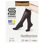 Premier Socks 20den Women's Knee Hights s.23-25 Beige 2 pairs
