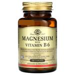 Магній з вітаміном В-6, Magnesium with Vitamin B6, Solgar, 133/8 мг, 100 таблеток