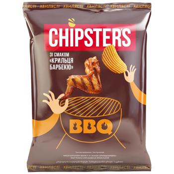 Чипси картопляні Chipsters хвилясті крильця барбекю 120г