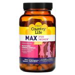 Country Life MAX Iron Free Multivitamin and Minerals Complex for Women 120 capsules