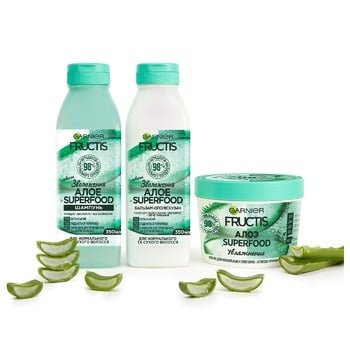 Garnier Fructis Aloe Superfood Balm For Normal and Dry Hair 350ml - buy, prices for Auchan - photo 6