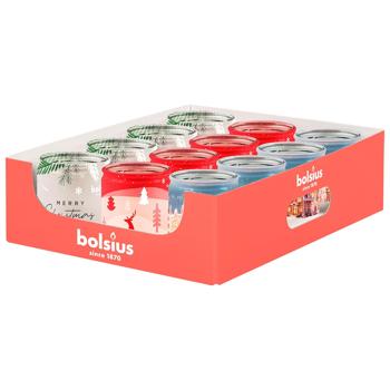 Свеча Bolsius Душистый ароматическая в стекле 82/68 в ассортименте
