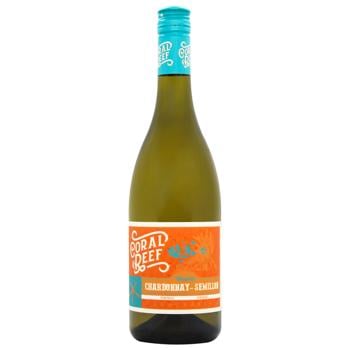 Coral Reef Chardonnay-Semillon White Dry Wine 12.5% 0.75l - buy, prices for MegaMarket - photo 1