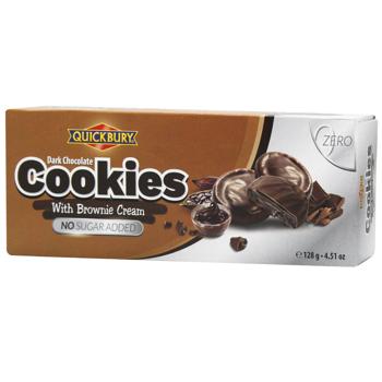 Quickbury Cookies with Dark Chocolate and Brownie Cream 128g - buy, prices for Tavria V - photo 1