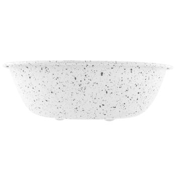 Миска металева ArjanImpex Premium Ribbed Speckle 350 мл - білий