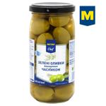 Оливки зеленые Metro Chef с чесноком 370мл