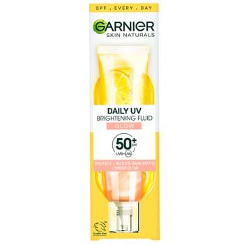 Солнцезащитный дневной флюид Garnier Skin Naturals с витамином C SPF50+ 50мл - купить, цены на МегаМаркет - фото 1