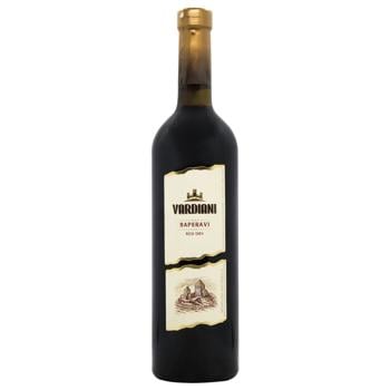 Vardiani Saperavi Red Dry Wine 9.5-14% 0.75l - buy, prices for MegaMarket - photo 1