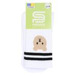 Носки подростковые Premier Socks Медвежонок высокие с полосами р.20-25 белый