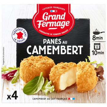 Grand Fermage Camembert Cheese in Breadcrumbs for Baking 100g - buy, prices for Auchan - photo 1