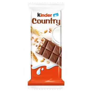 Шоколад молочный Kinder® Сountry с молочной начинкой и злаками 23,5г