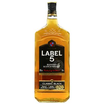 Label 5 Classic Black Whisky 40% 1l - buy, prices for ULTRAMARKET - photo 1