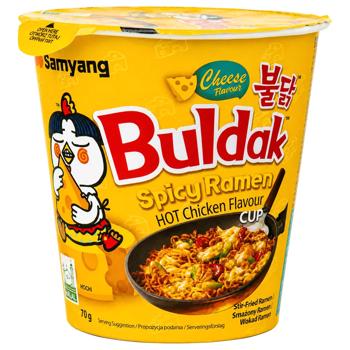 Локшина Рамен Samyang Buldak Hot Chicken сир 70г - купити, ціни на КОСМОС - фото 1
